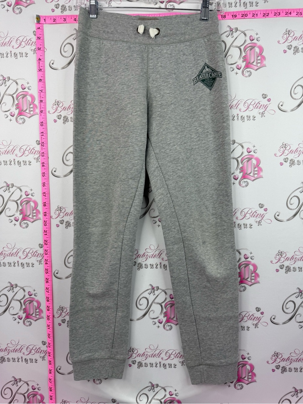 Beaver canoe pants sweats Grey Fleece Track Joggers with Drawstring Waist